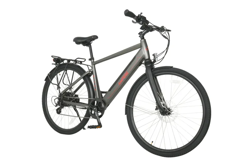 Ampere Hilux Crossbar 700c Wheel Electric Bike Grey-1